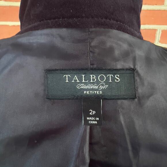 Talbots Women's Petite Black Velvet Lined Pockets Blazer Jacket Size 2P‎ - Picture 7 of 12